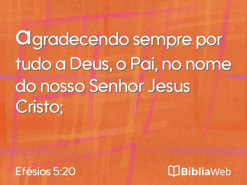 Efésios 5:20 em imagem para compartilhar