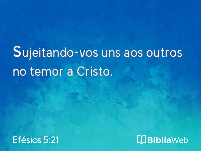 Efésios 5:21 em imagem para compartilhar