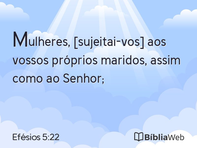 Efésios 5:22 em imagem para compartilhar