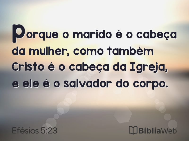 Efésios 5:23 em imagem para compartilhar