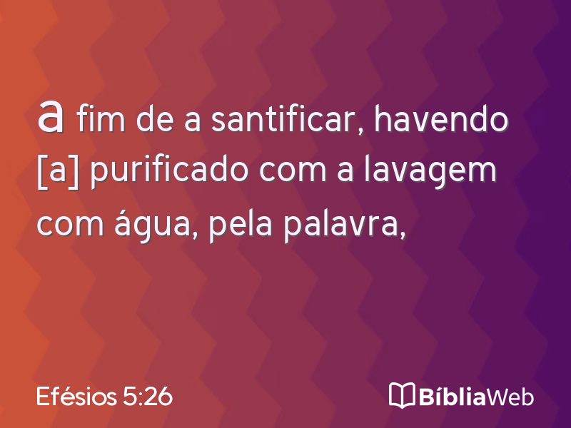 Efésios 5:26 em imagem para compartilhar