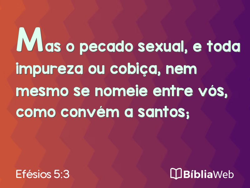 Efésios 5:3 em imagem para compartilhar
