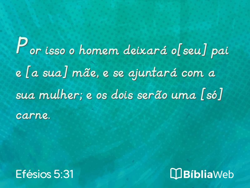 Efésios 5:31 em imagem para compartilhar