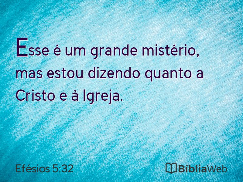 Efésios 5:32 em imagem para compartilhar