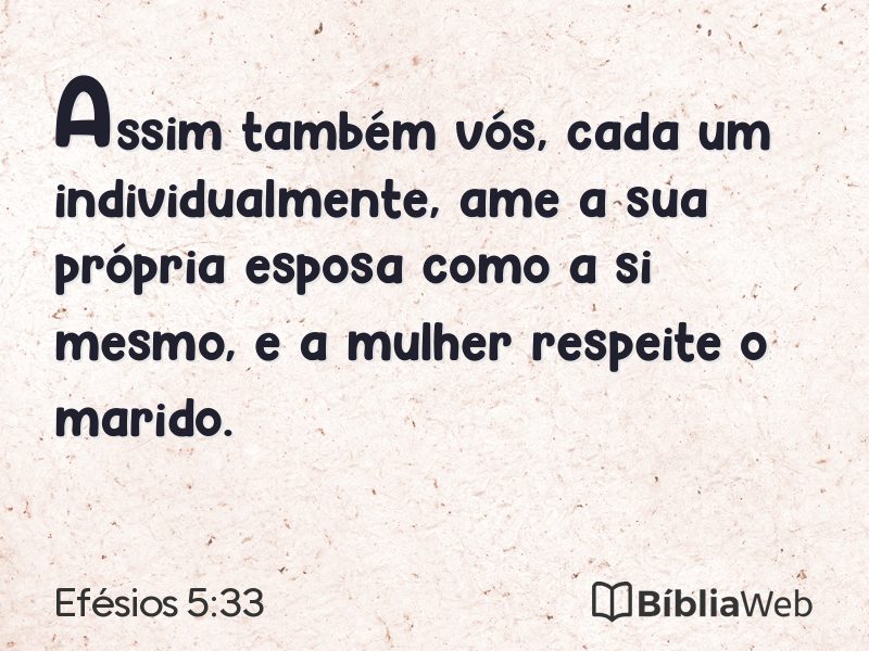 Efésios 5:33 em imagem para compartilhar