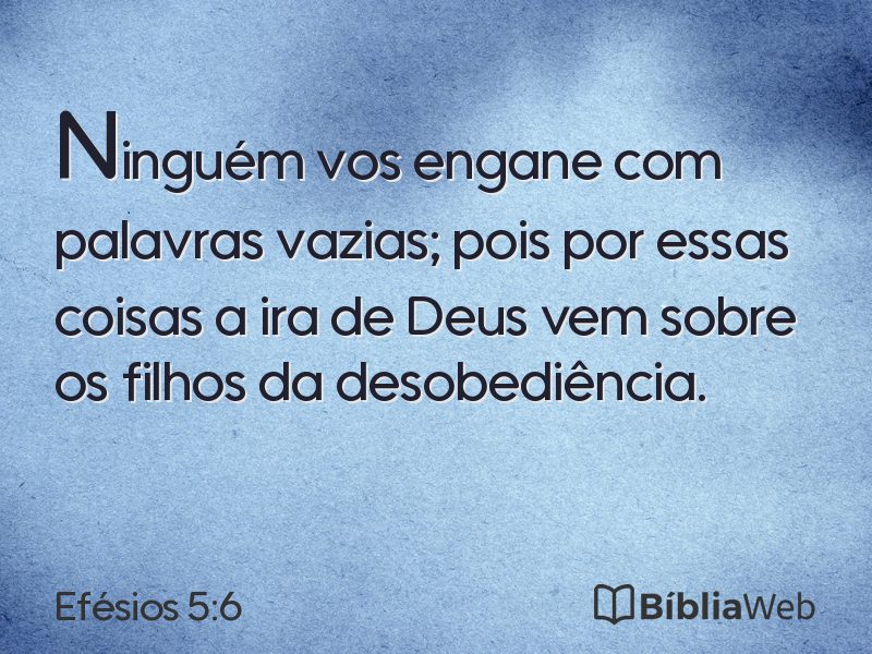 Efésios 5:6 em imagem para compartilhar