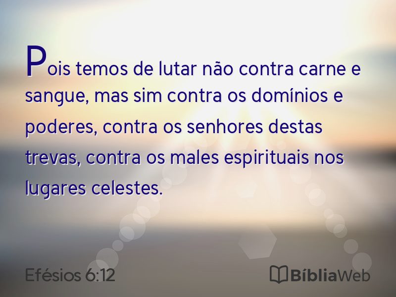 Efésios 6:12 em imagem para compartilhar