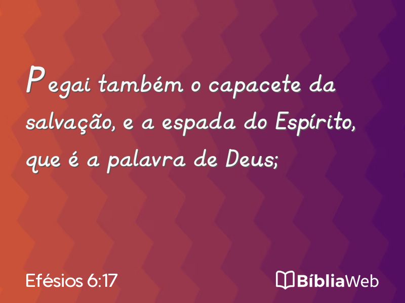 Efésios 6:17 em imagem para compartilhar