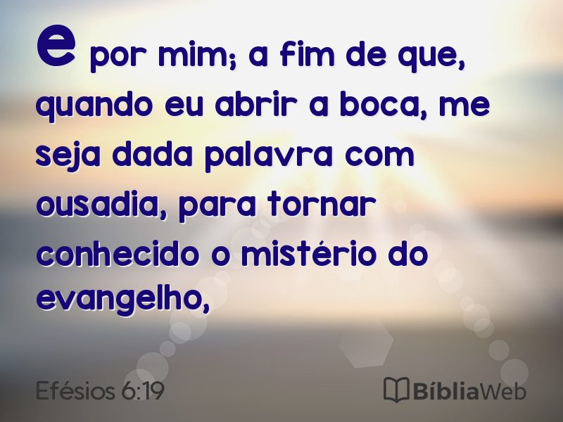 Efésios 6:19 em imagem para compartilhar