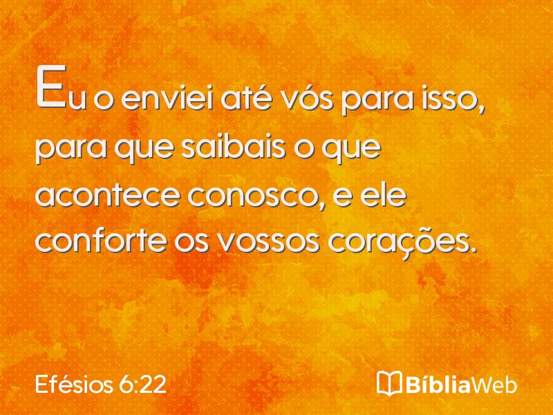 Efésios 6:22 em imagem para compartilhar