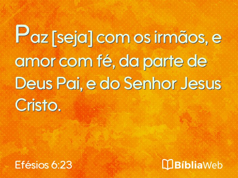 Efésios 6:23 em imagem para compartilhar