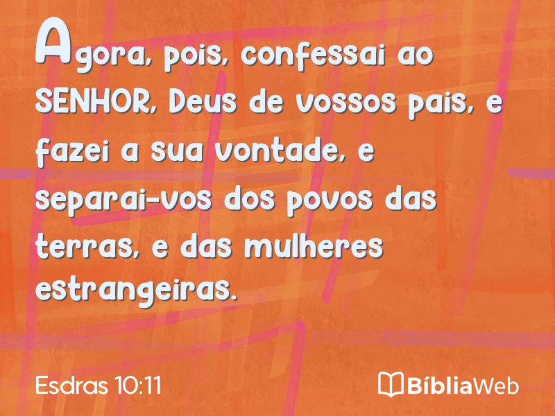 Esdras 10:11 em imagem para compartilhar