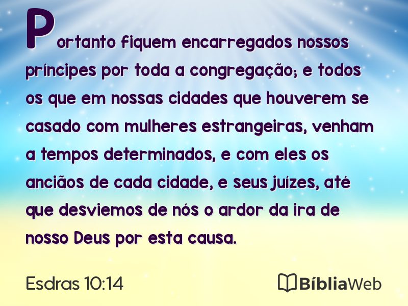 Esdras 10:14 em imagem para compartilhar