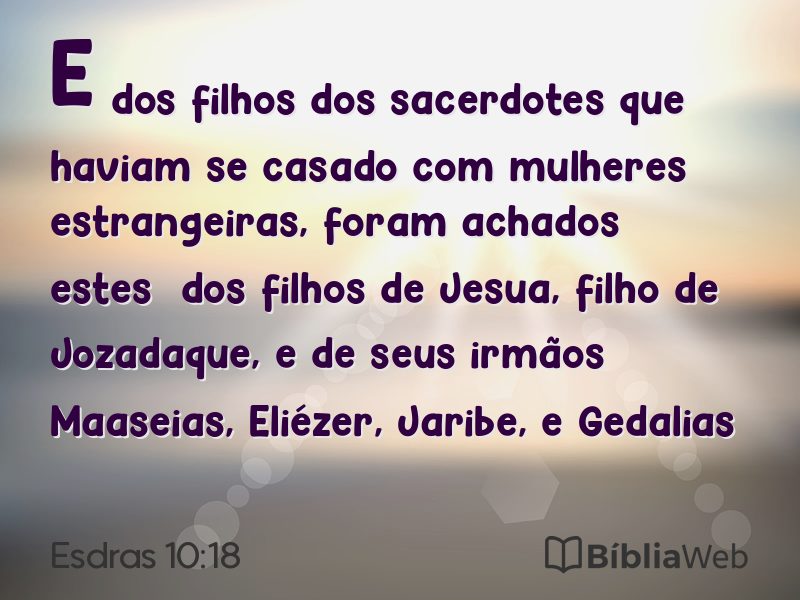 Esdras 10:18 em imagem para compartilhar