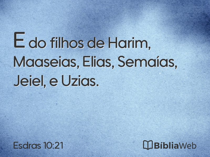 Esdras 10:21 em imagem para compartilhar