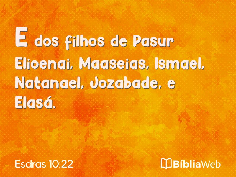 Esdras 10:22 em imagem para compartilhar