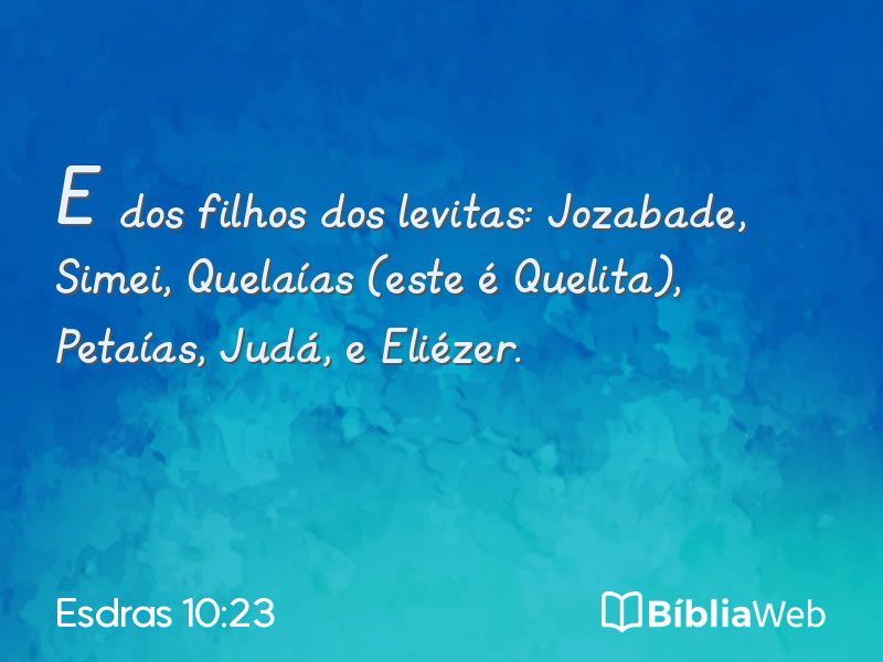 Esdras 10:23 em imagem para compartilhar