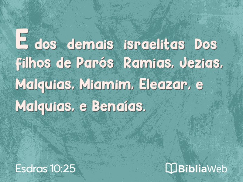 Esdras 10:25 em imagem para compartilhar
