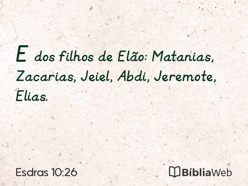 Esdras 10:26 em imagem para compartilhar