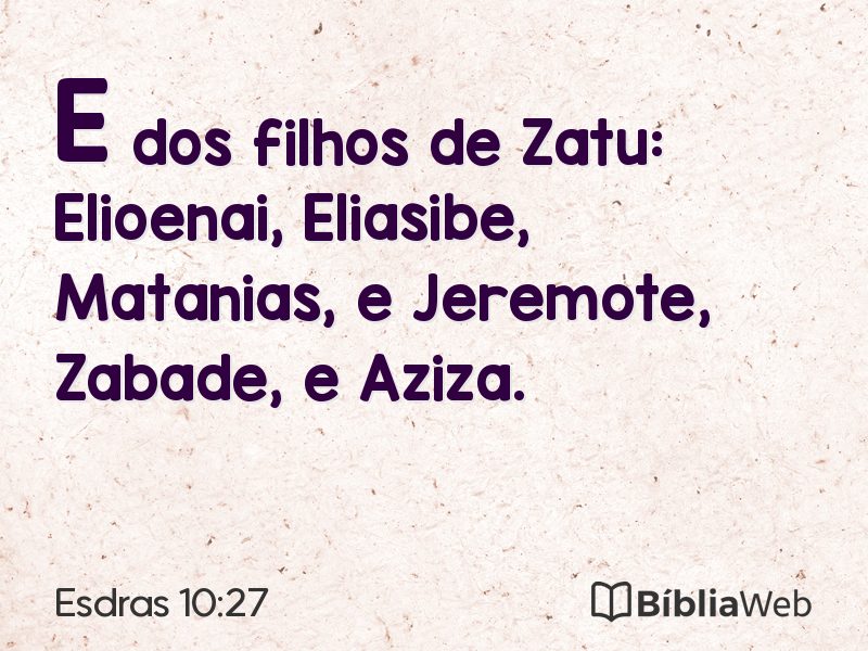 Esdras 10:27 em imagem para compartilhar