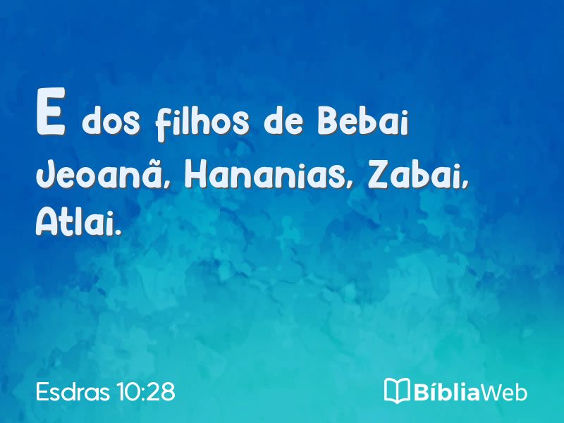 Esdras 10:28 em imagem para compartilhar