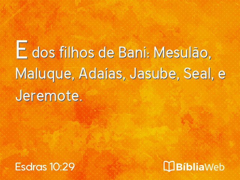 Esdras 10:29 em imagem para compartilhar