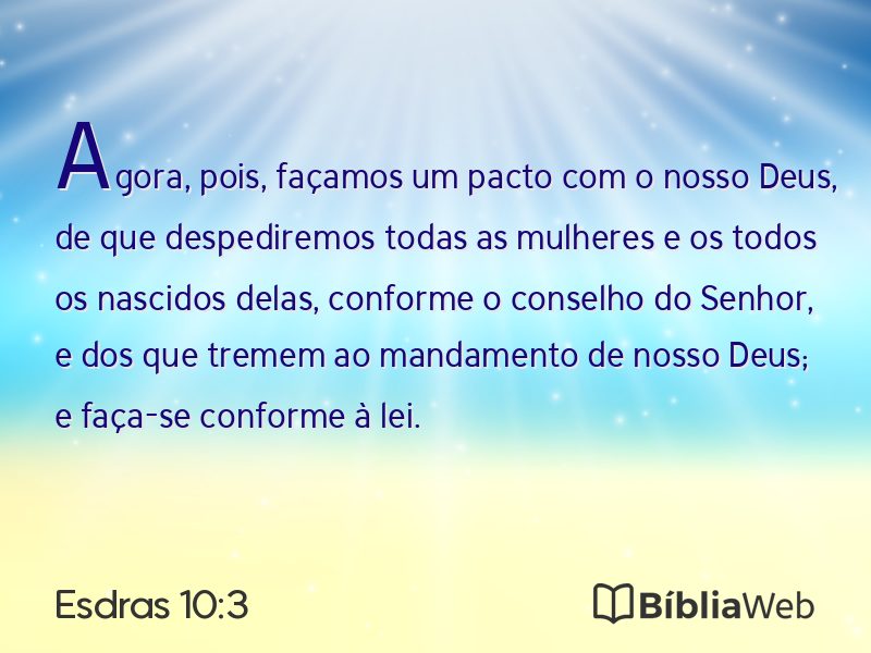 Esdras 10:3 em imagem para compartilhar