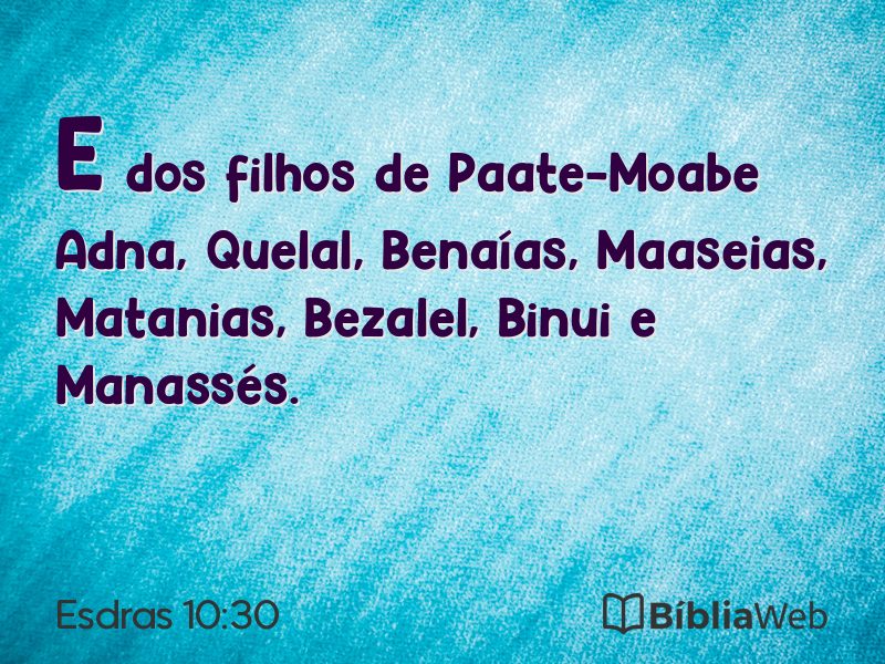 Esdras 10:30 em imagem para compartilhar
