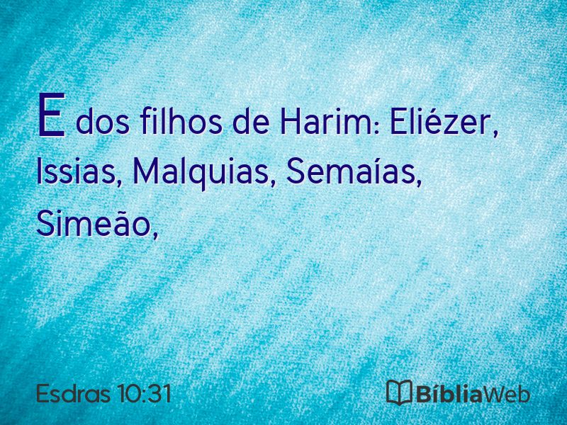 Esdras 10:31 em imagem para compartilhar