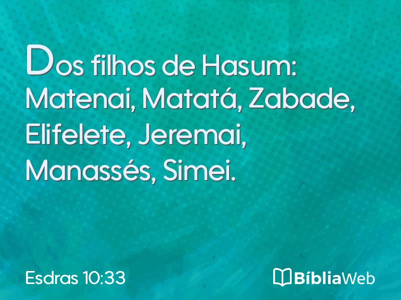 Esdras 10:33 em imagem para compartilhar