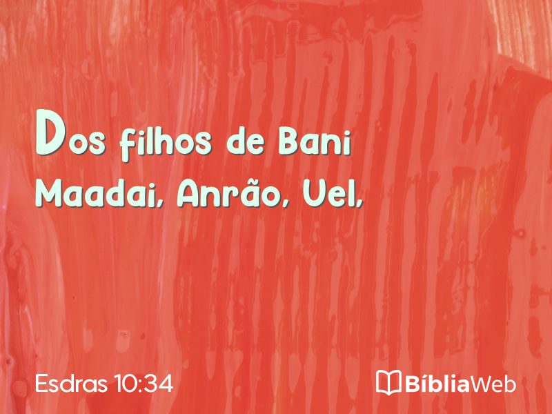 Esdras 10:34 em imagem para compartilhar
