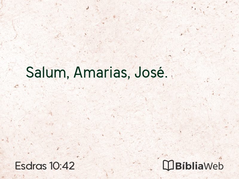 Esdras 10:42 em imagem para compartilhar