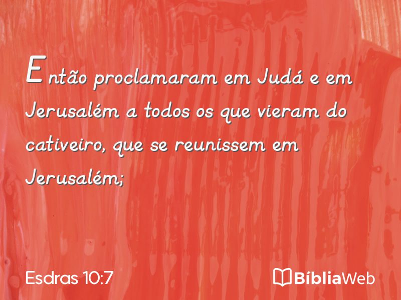 Esdras 10:7 em imagem para compartilhar