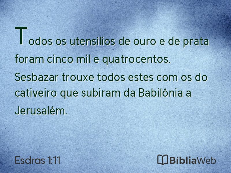 Esdras 1:11 em imagem para compartilhar