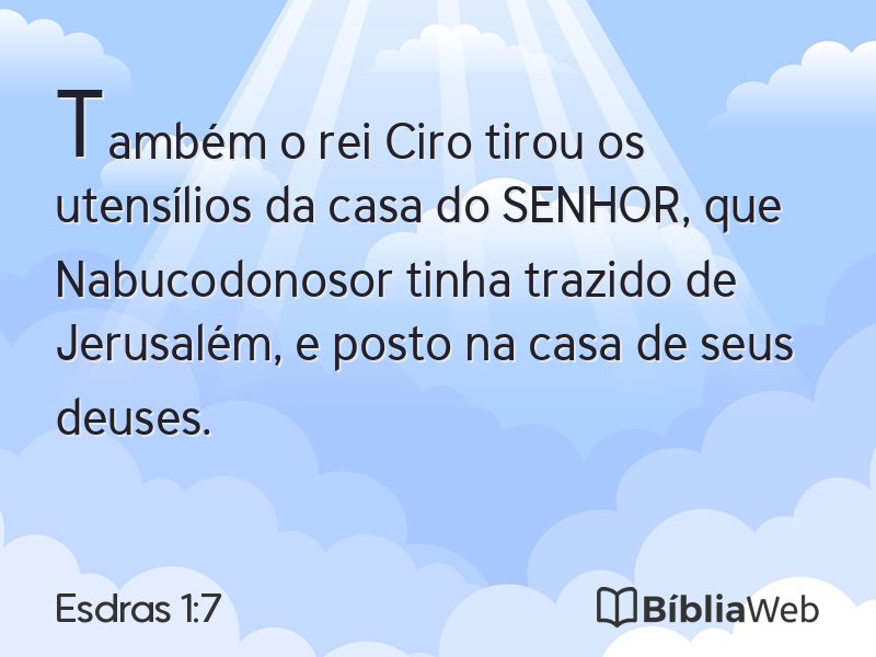 Esdras 1:7 em imagem para compartilhar