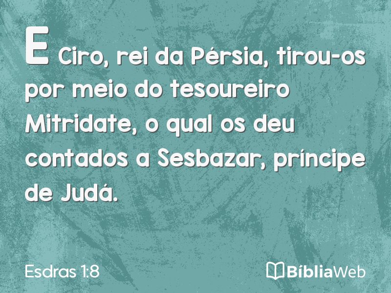 Esdras 1:8 em imagem para compartilhar