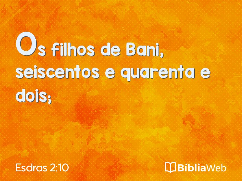 Esdras 2:10 em imagem para compartilhar