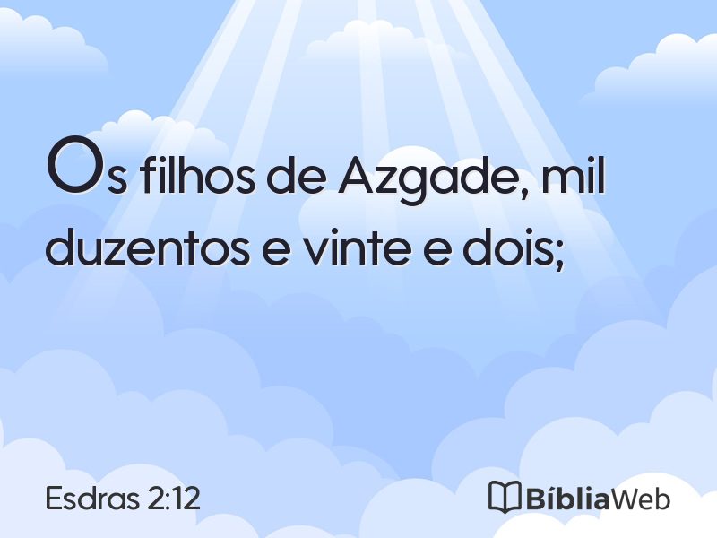 Esdras 2:12 em imagem para compartilhar