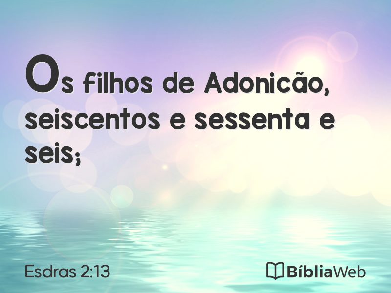 Esdras 2:13 em imagem para compartilhar