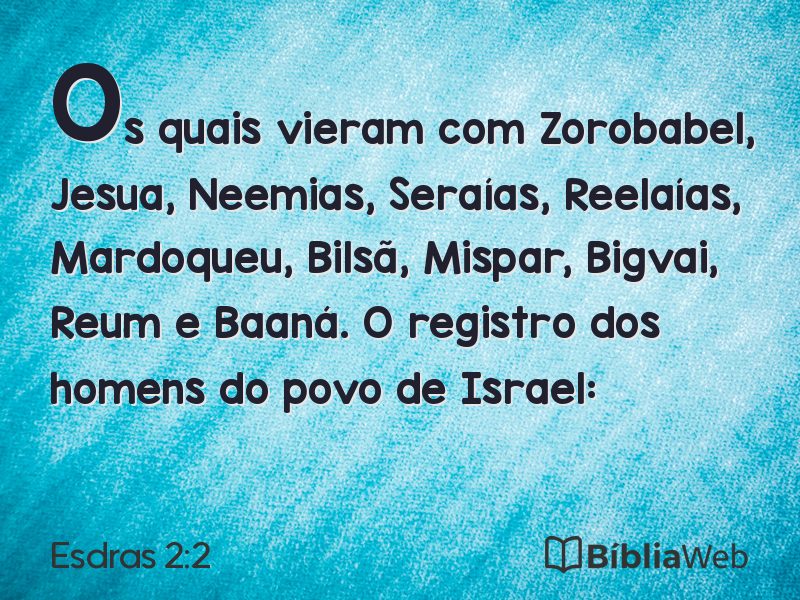 Esdras 2:2 em imagem para compartilhar