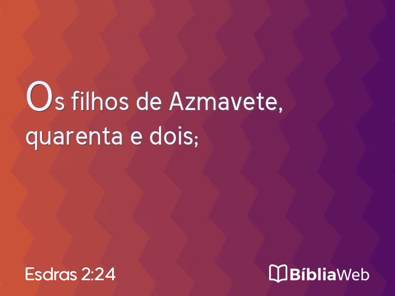 Esdras 2:24 em imagem para compartilhar