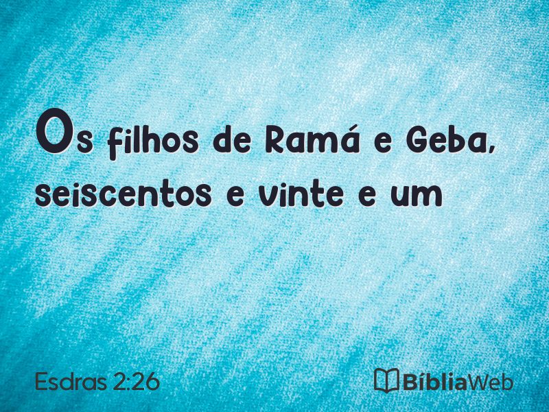 Esdras 2:26 em imagem para compartilhar