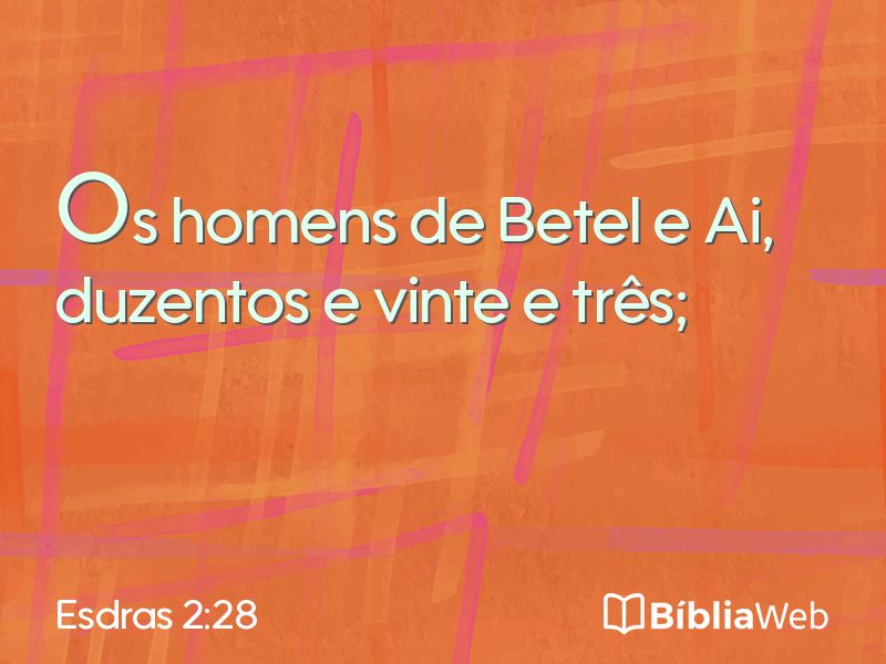 Esdras 2:28 em imagem para compartilhar