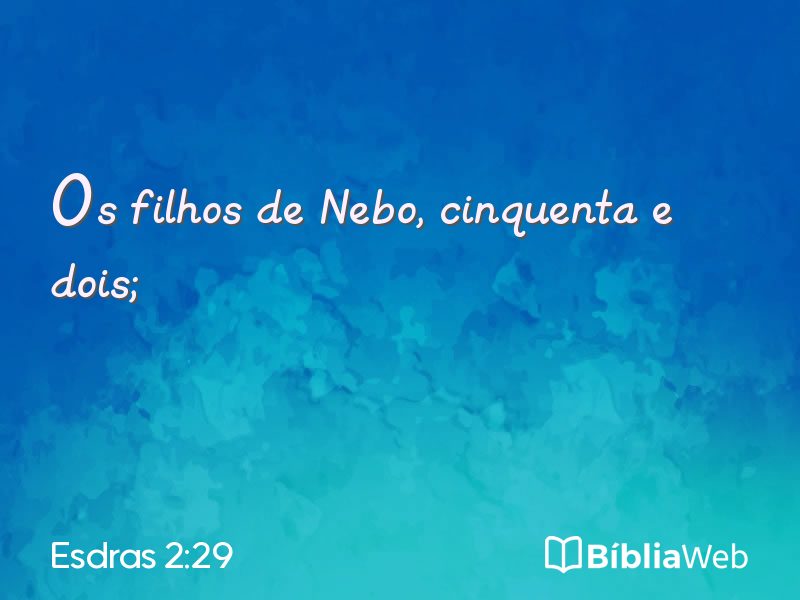 Esdras 2:29 em imagem para compartilhar