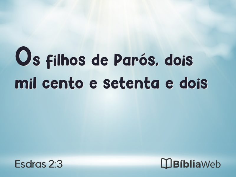 Esdras 2:3 em imagem para compartilhar