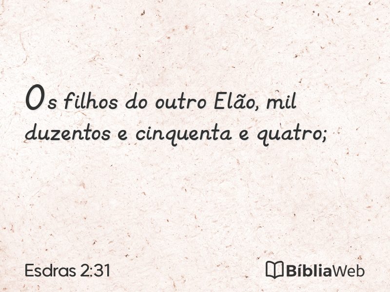 Esdras 2:31 em imagem para compartilhar