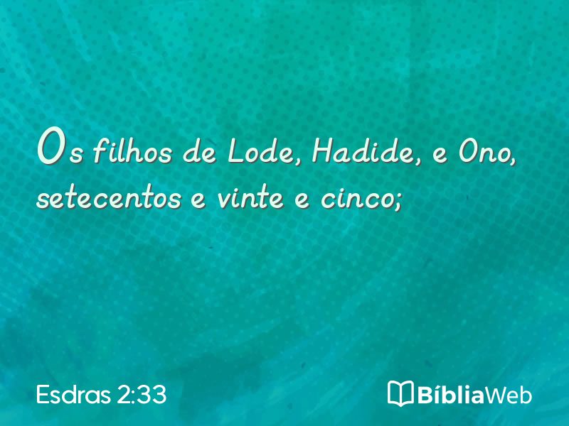 Esdras 2:33 em imagem para compartilhar