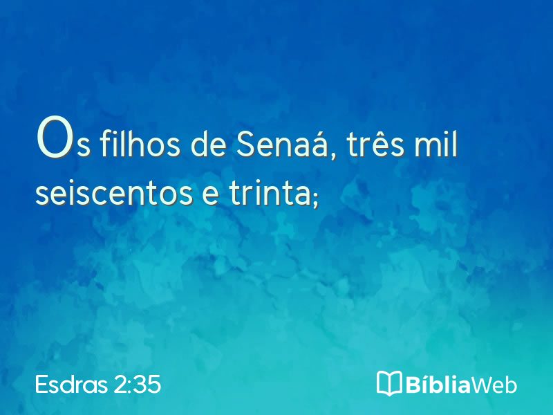 Esdras 2:35 em imagem para compartilhar