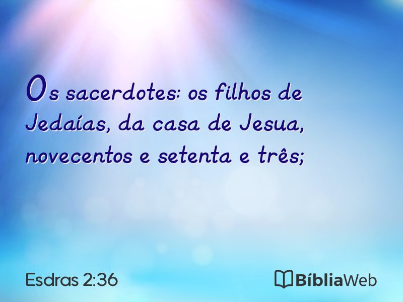 Esdras 2:36 em imagem para compartilhar