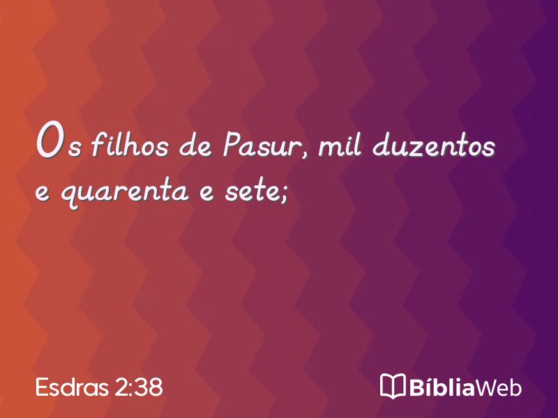 Esdras 2:38 em imagem para compartilhar